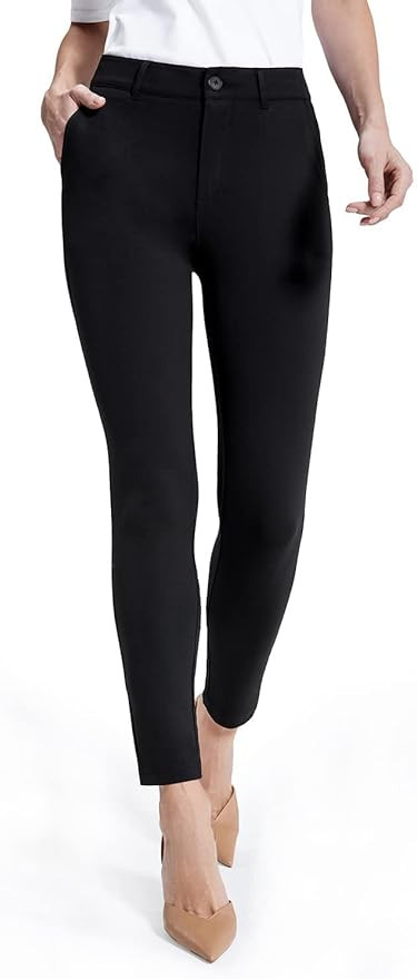 Bamans Womens 19"/25"/27"/29"/31"/33" Dress Pants Work Office Slacks Business Casual Stretch Skin... | Amazon (US)