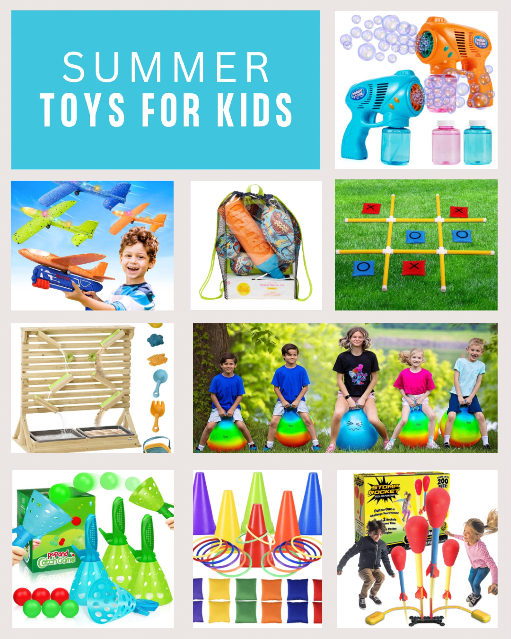 Outdoor toys are a must for the warmer months (especially when the kids are home all day for summer!) Here’s a few fun ones we snagged this year!

Summer toys, outdoor play, bubble gun, water toys, tic tac toe, yard games, water table, sandbox, bounce ball, bean bag toss, bubbles, kids toys, 

#LTKSeasonal #LTKkids #LTKfamily