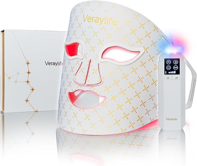 Red Light Therapy Mask for Face, LED Facial Mask, Skin Care Light with Near Infrared 850nm & Adju... | Amazon (US)