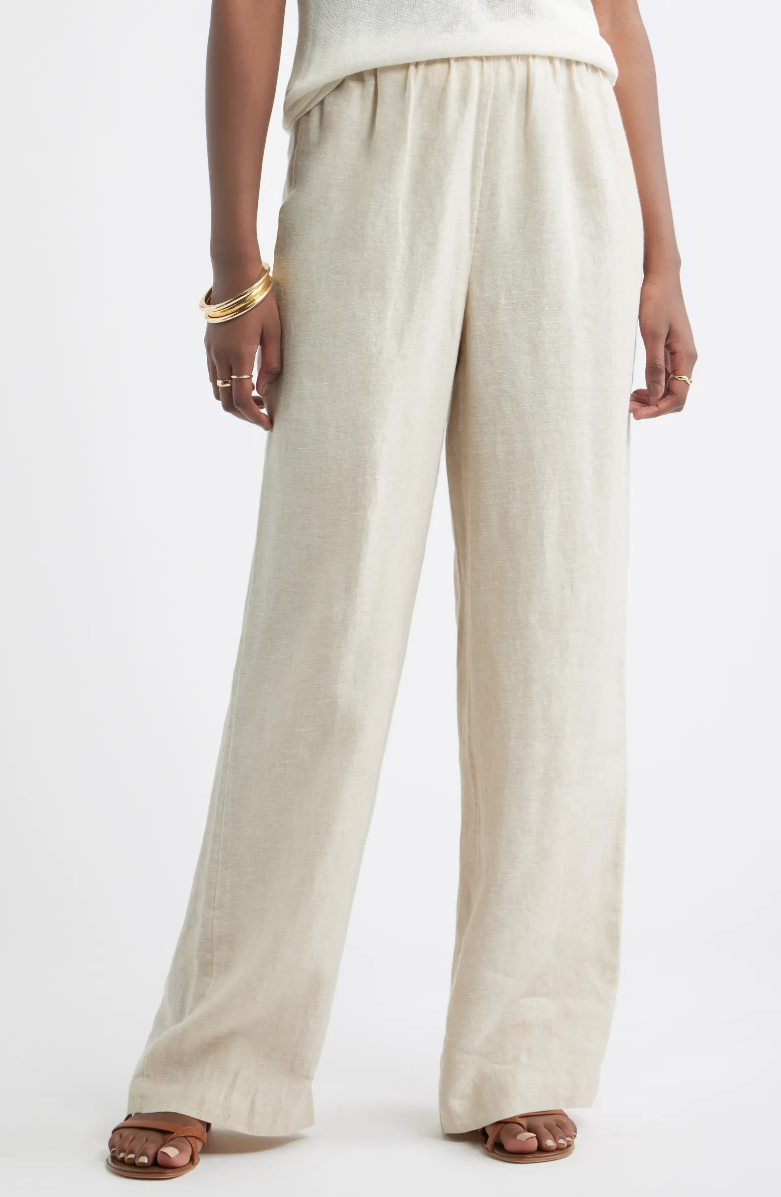 Caslon® Wide Leg Linen Pants | Nordstrom | Nordstrom