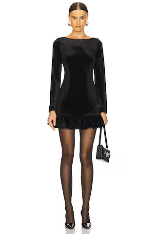 Cosette Dress in Black Long Sleeve Black Dress Long Sleeve Wedding Guest Dress With Sleeves | Revolve Clothing (Global)