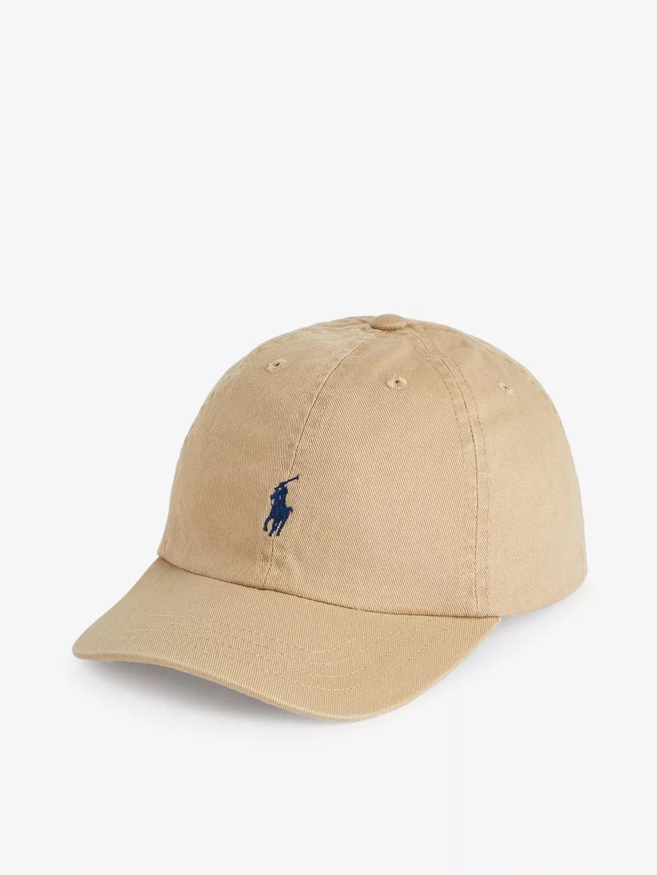 Brand-embroidered wide-brim cotton-twill cap | Selfridges