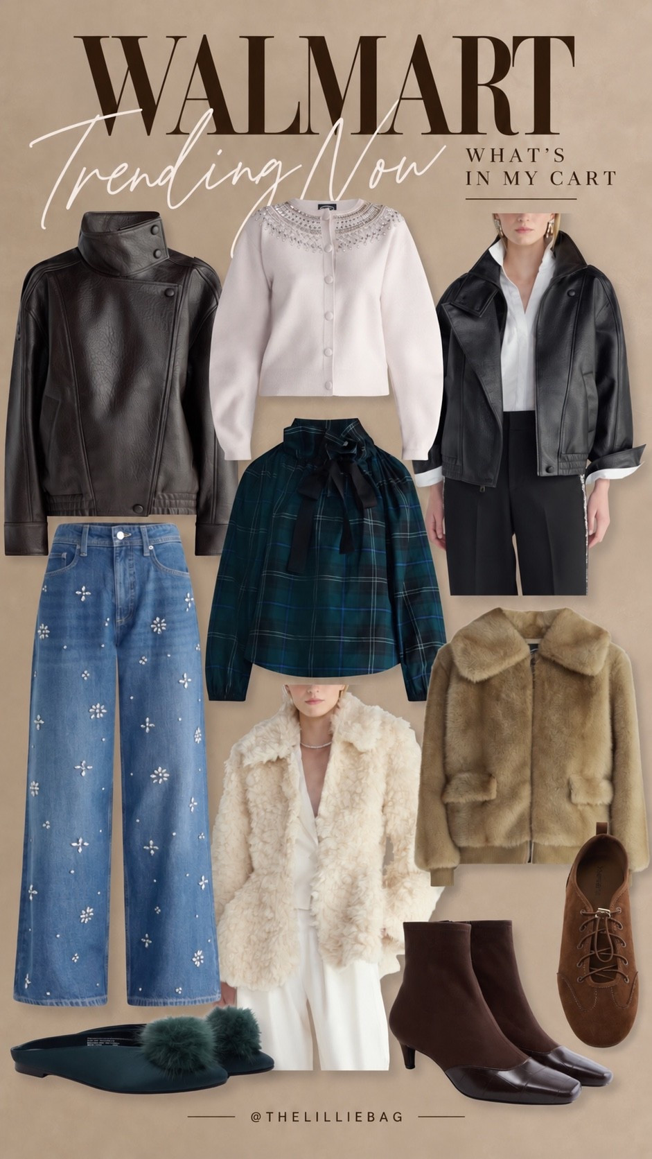 Walmart is stepping up its fall fashion game, and these pieces look WAY more expensive than they are! 👀🤎 From faux leather jackets and embellished denim to cozy faux fur, statement sweaters, and suede-inspired shoes, these are the new arrivals catching my eye. Which one would you add to your cart first?

Walmart fall fashion, Walmart new arrivals, affordable fall outfits, faux leather jackets, fall fashion trends