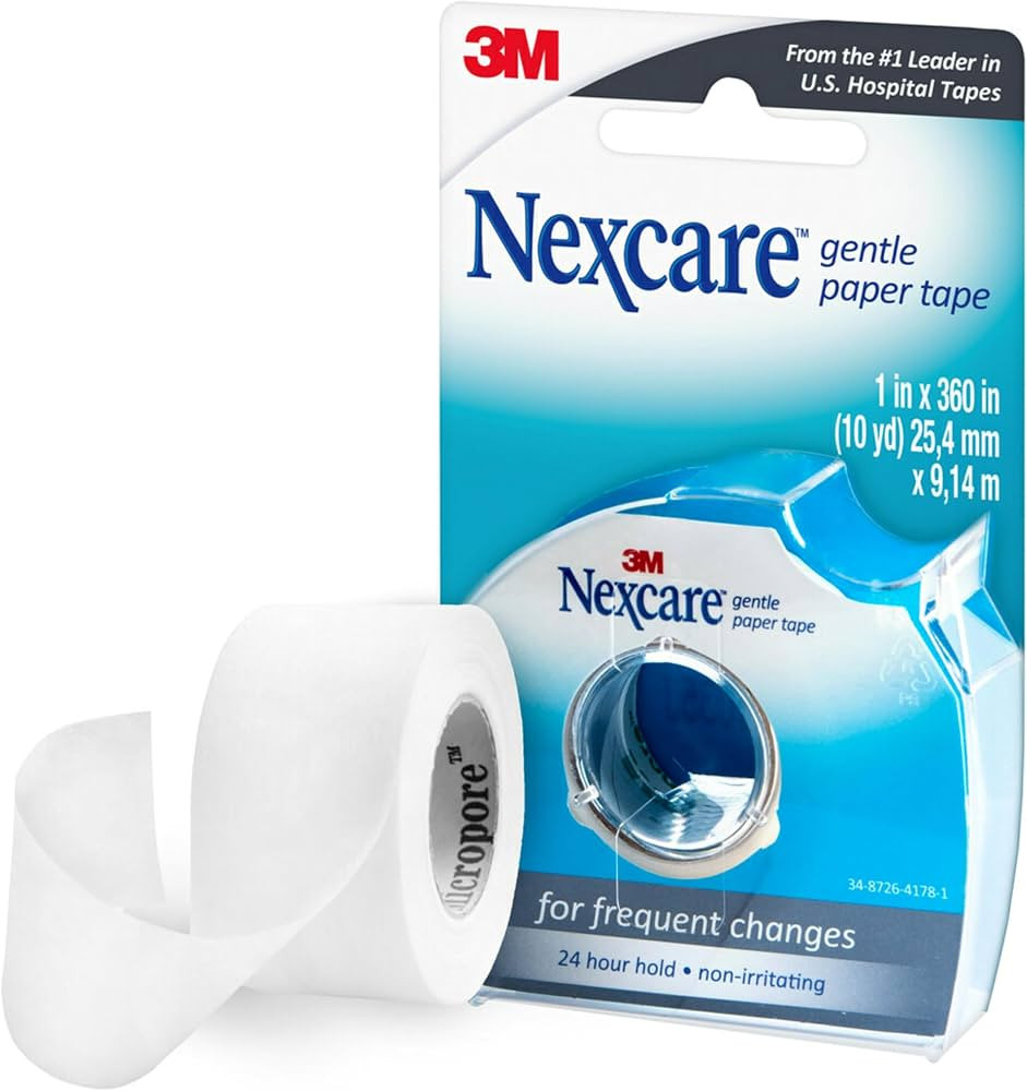Nexcare Gentle Paper Tape Dispenser, Medical Paper Tape, Secures Dressings and Lifts Away Gently ... | Amazon (US)