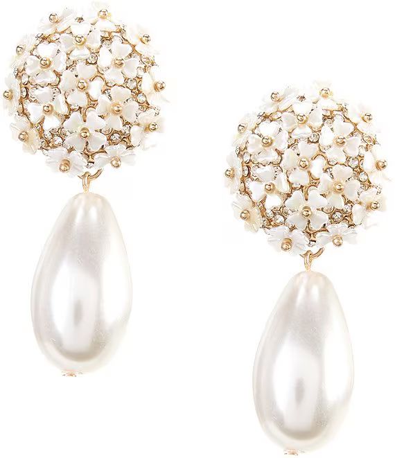 Borrowed & Blue by Southern Living Flower Pearl Drop Earrings | Dillard's