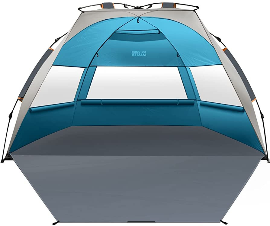OutdoorMaster Pop Up Beach Tent for 4 Person - Easy Setup and Portable Beach Shade Sun Shelter Ca... | Amazon (US)
