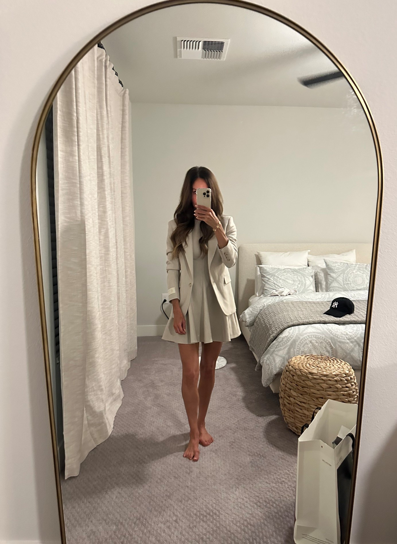 Wearing 0 in dress and 00 in blazer heather matte pearl color 🤍

#LTKOver40 #LTKStyleTip #LTKWorkwear