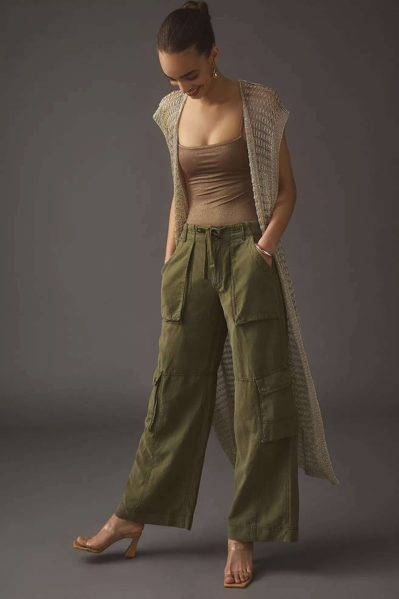 Pilcro Silky Cargo Pants | Anthropologie (US)