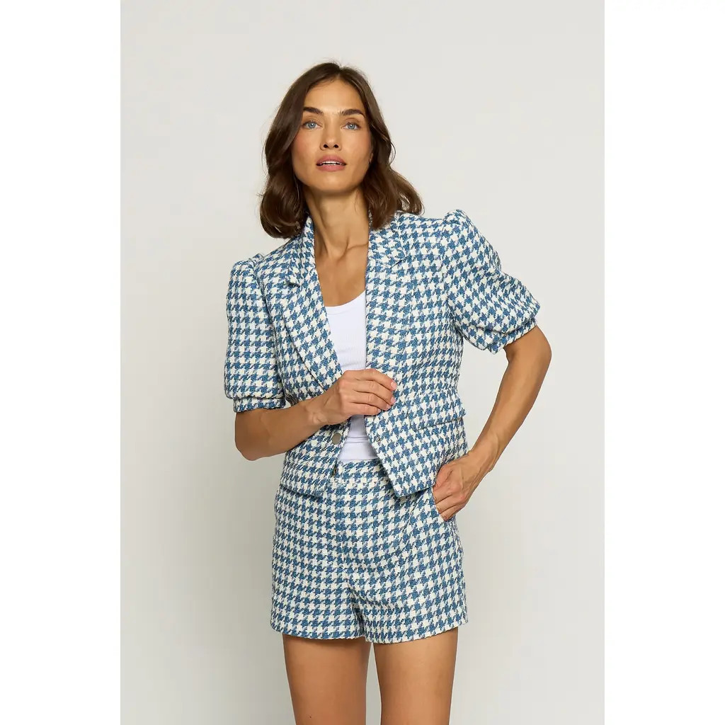 Central Park West Blazer Top in Blue at Nordstrom, Size X-Small | Nordstrom