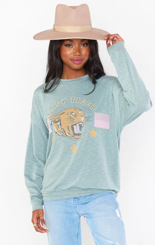 Palmer Sweatshirt ~ Easy Tiger Graphic | Show Me Your Mumu