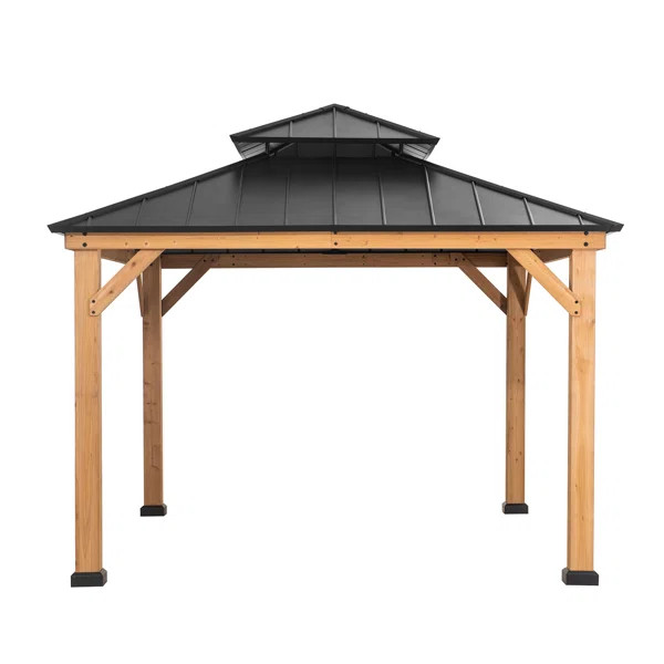 13 Ft. W x 11 Ft. D Solid Wood Patio Gazebo | Wayfair North America