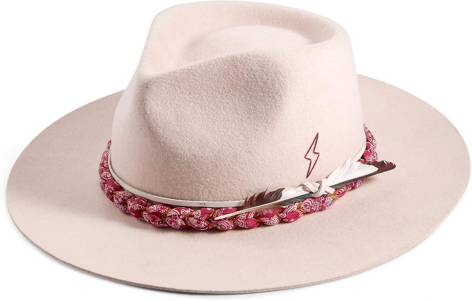 RUEDIGER Wide Brim Fedora Hats for Men Women 100% Wool Felt Panama Rancher Hat with Lightning Log... | Amazon (US)