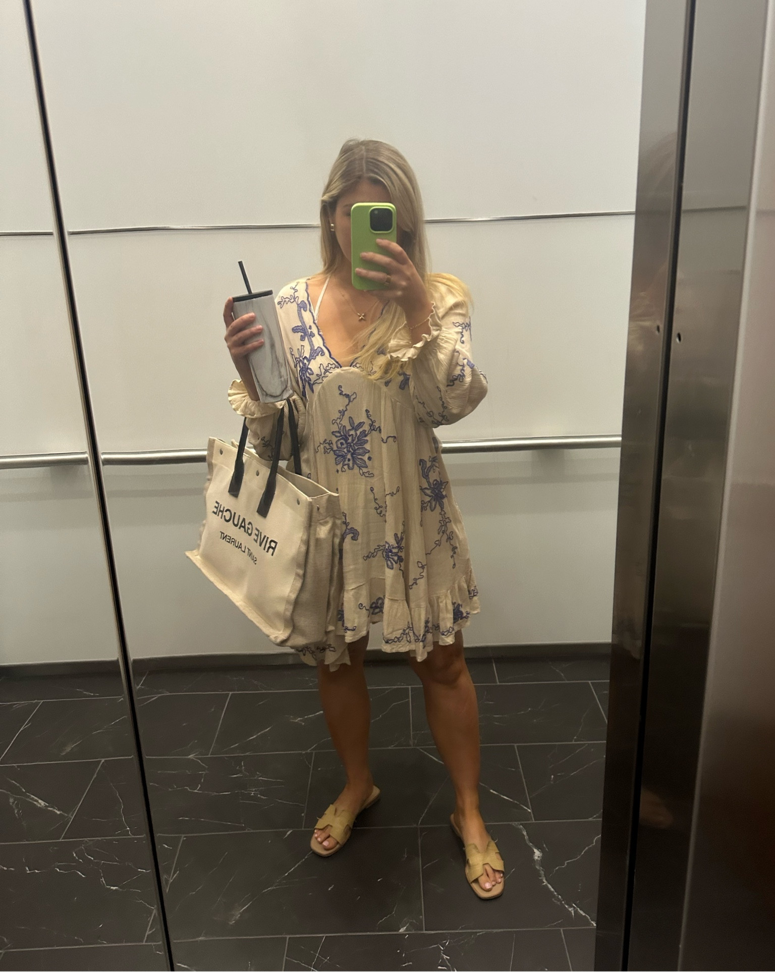 Summer Dress - long sleeve light weight flowy dress from Free People. So comfy and can be worn up or down. I’m wearing a medium but could have sized down, I prefer a looser/bigger fit. 

#LTKSeasonal #LTKmidsize #LTKworkwear