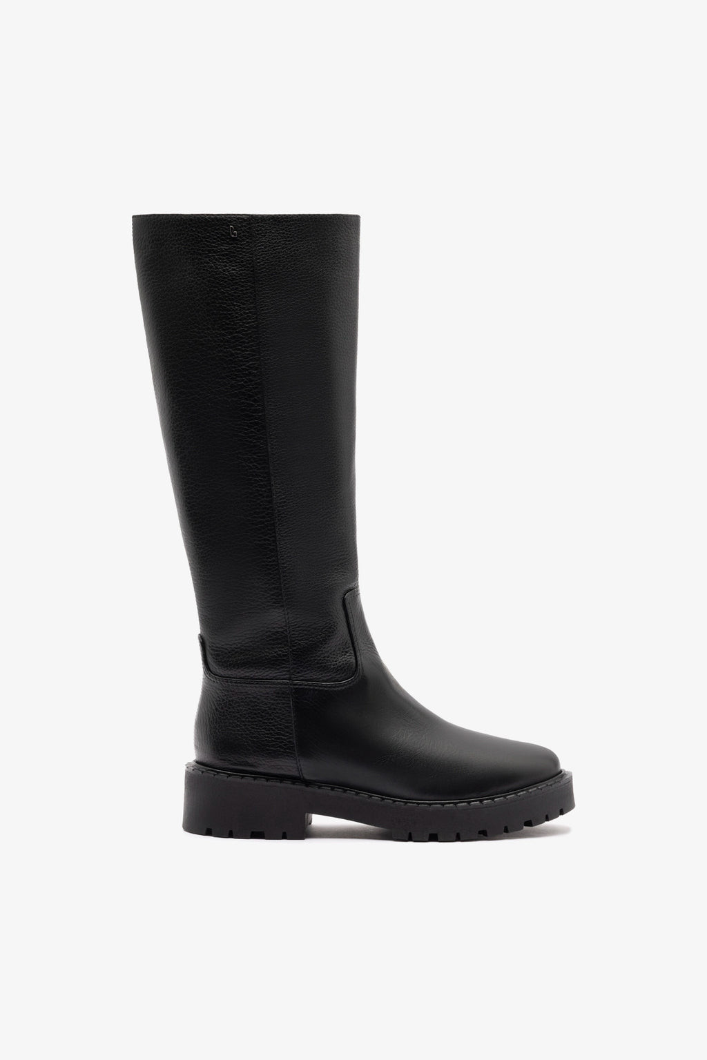 Anne Lugsole Boot In Black Leather | Larroude