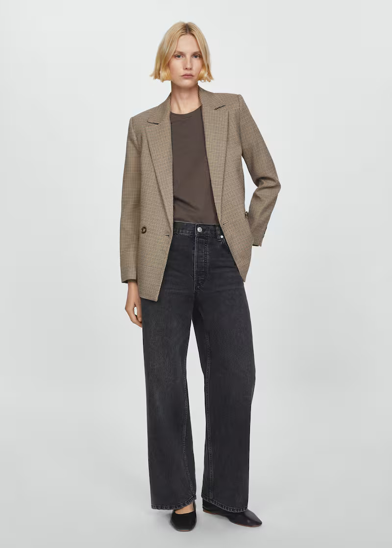Cross button blazer -  Women | Mango USA | MANGO (US)