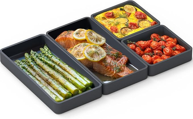 Cheat Sheets - Original Silicone Sheet Pan Dividers For Cooking & Meal Prep - Non Stick Silicone ... | Amazon (US)