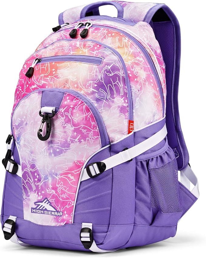 High Sierra Loop Backpack, School, Travel, or Work Bookbag with tablet sleeve, Unicorn Clouds/Lav... | Amazon (US)