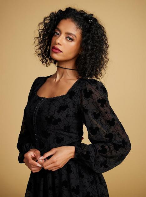 Disney Mickey Mouse Spider Web Long Sleeve Smock Dress - BoxLunch Exclusive | BoxLunch