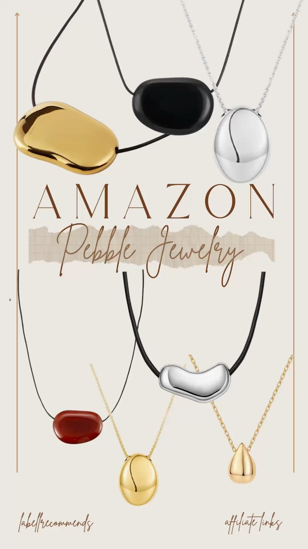 On trend pebble necklaces. Amazon has several affordable options for your fall wardrobe. Gold, silver, black and dark red. The perfect accessory for fall sweaters!

#amazonjewelry #trending #amazon  #accessories

#LTKOver40 #LTKSaleAlert #LTKWorkwear