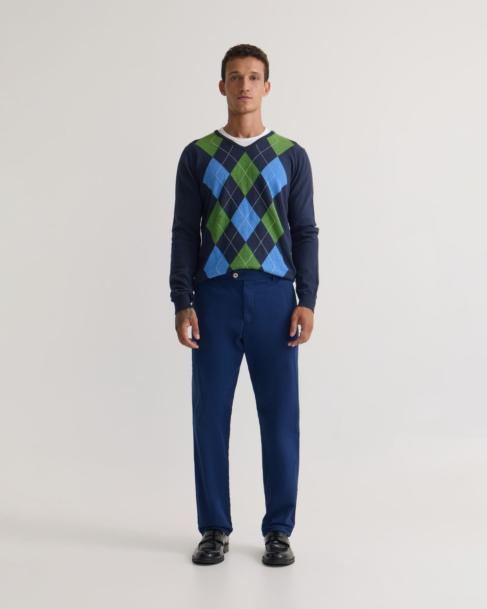 Oxford - Duncan Argyle Knit - Jumpers & Cardigans (Blue Dark) Duncan Argyle Knit | THE ICONIC (AU & NZ)