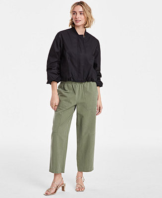 On 34th Women's Twill Bubble-Hem Bomber Jacket, Exclusively at Macy's - Macy's | Macy's