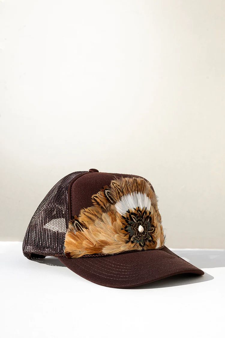 Pheasant Feather Trucker Hat | Flea Style