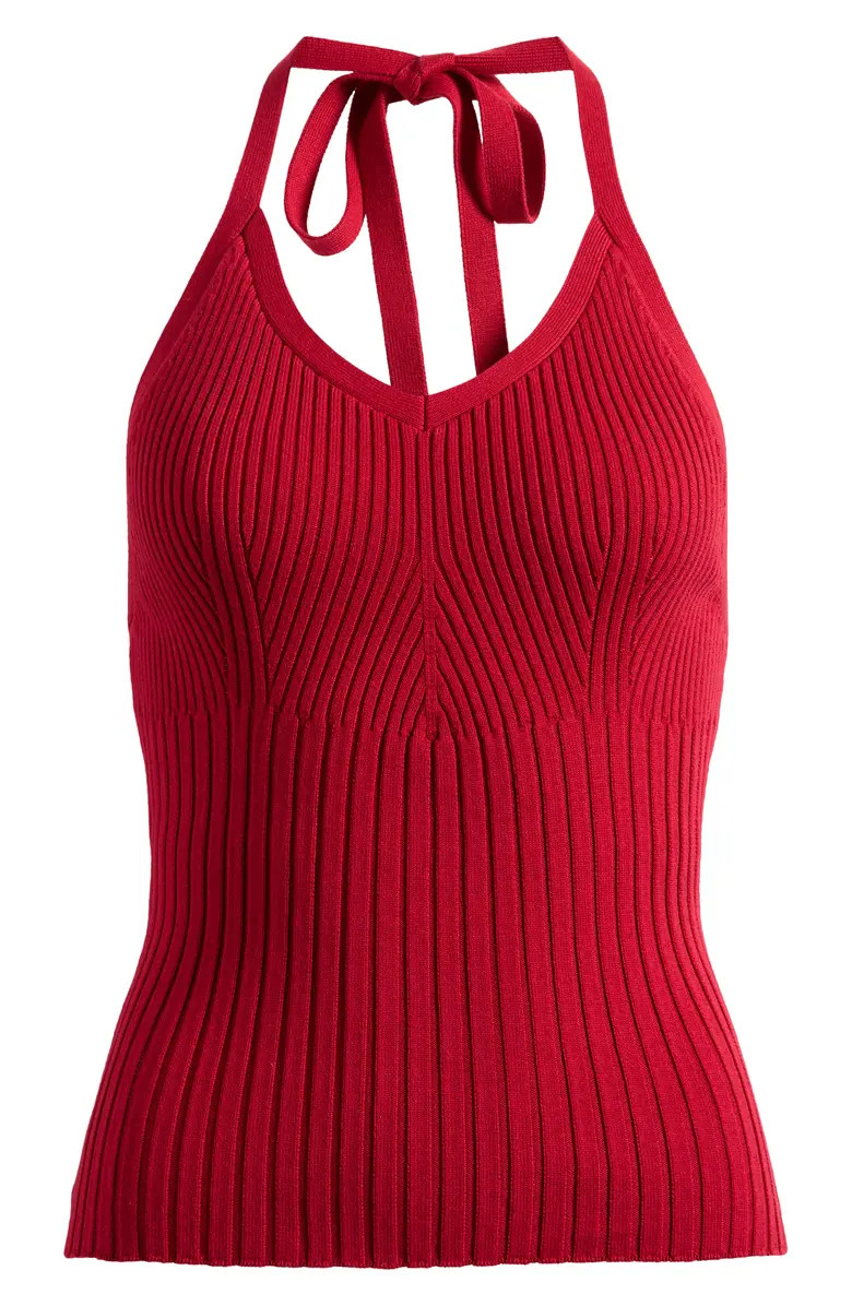 Delia Rib Halter Top | Nordstrom