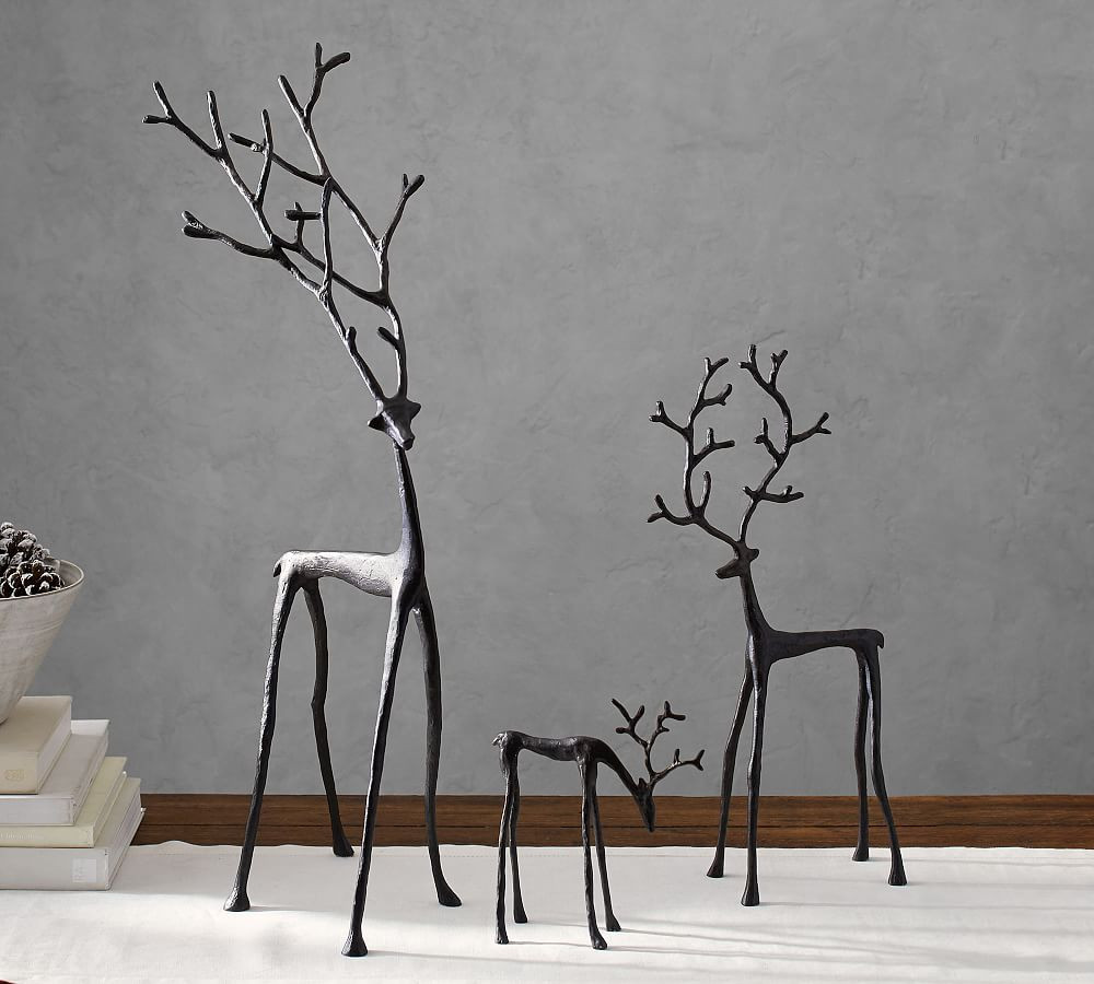 Bronze Sculpted Reindeer | Pottery Barn (US)
