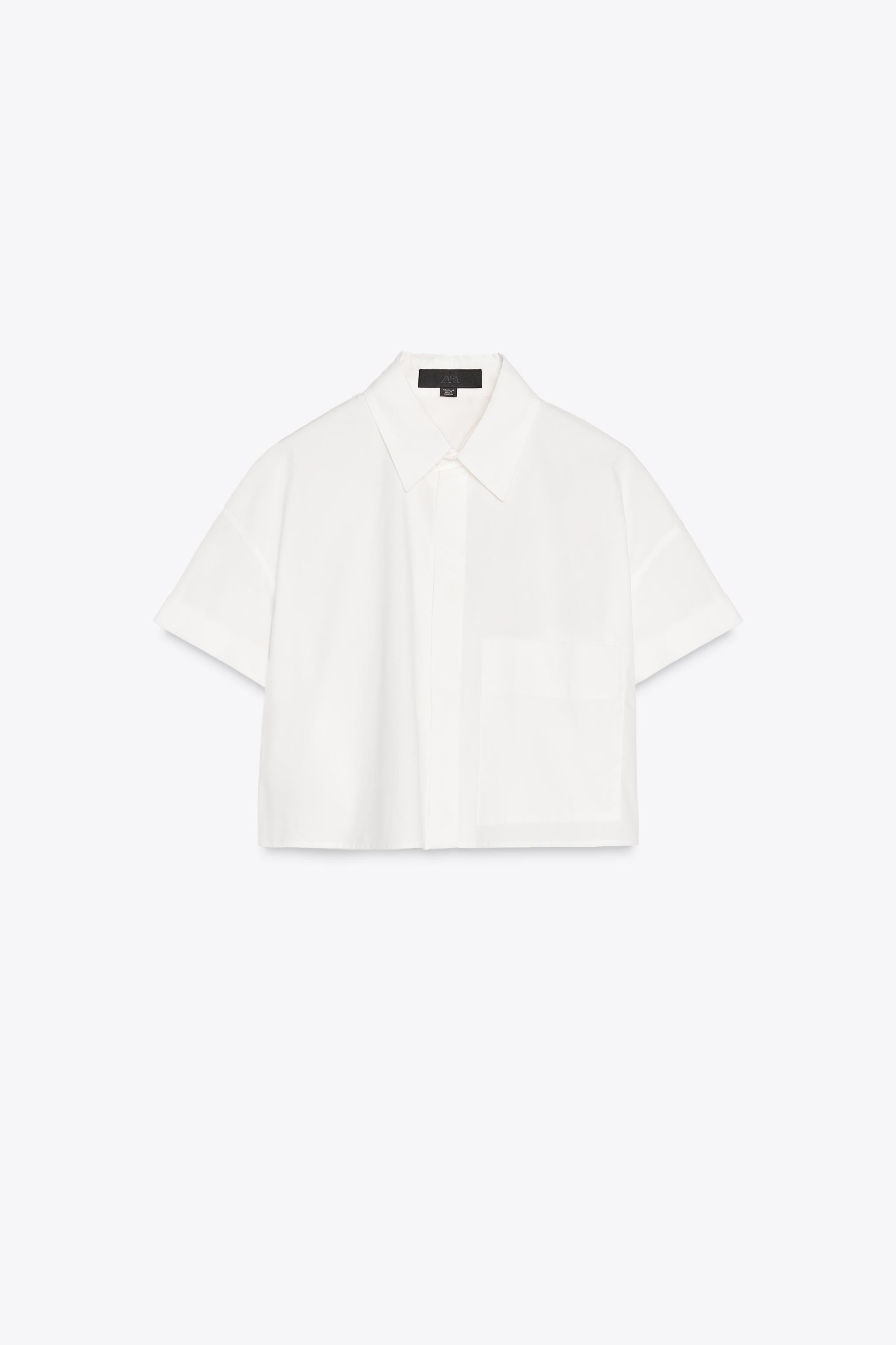 CROP POPLIN SHIRT | Zara Canada