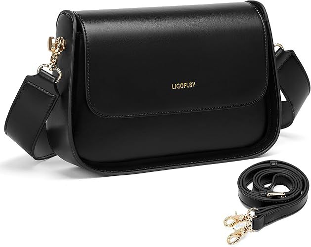 Small Shoulder Purses for Women, Mini Leather Bags with 2 Removable Strap, Vegan Leather Satchel ... | Amazon (US)