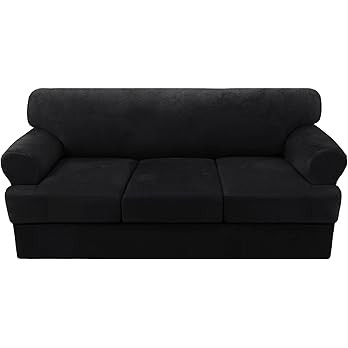 H.VERSAILTEX Sofa Cover 4 Piece T Cushion Sofa Slipcovers Velvet Couch Cover Furniture Protector ... | Amazon (US)