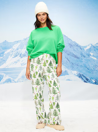 Mid-Rise Printed Flannel Pajama Pants for Women | Old Navy (US)