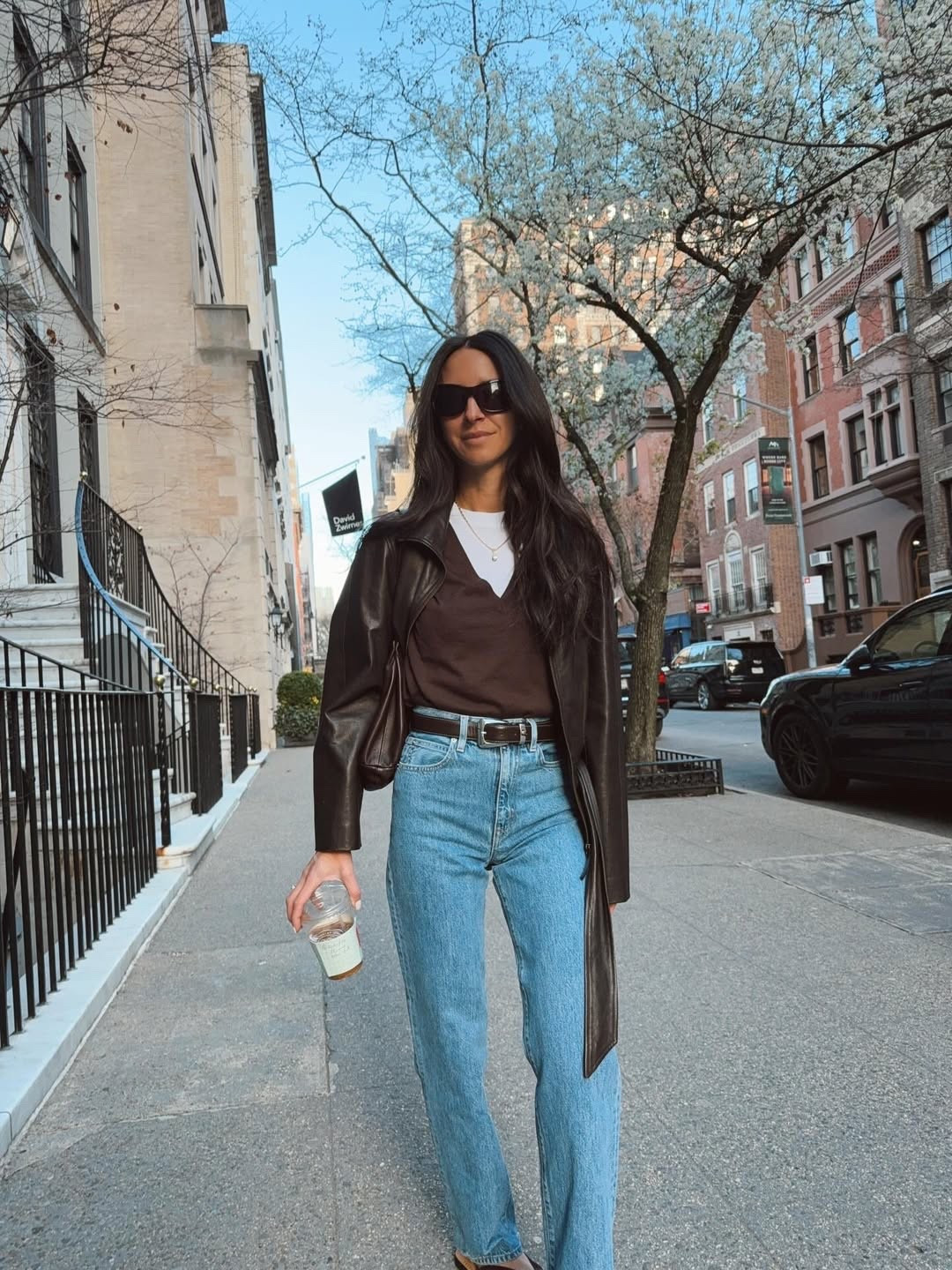 OOTD. Jacket is CO, tank is Asher and sunglasses are Thistles