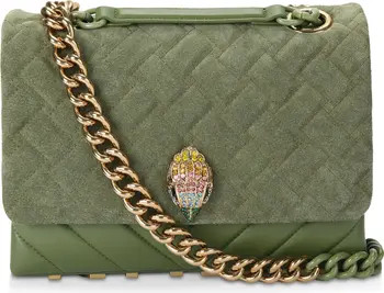 Kurt Geiger London Large Kensington Quilted Suede & Leather Shoulder Bag | Nordstrom | Nordstrom
