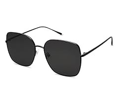 SOJOS Trendy Oversized Square Metal Frame Sunglasses for Women Men Flat Mirrored Lens UV Protecti... | Amazon (US)