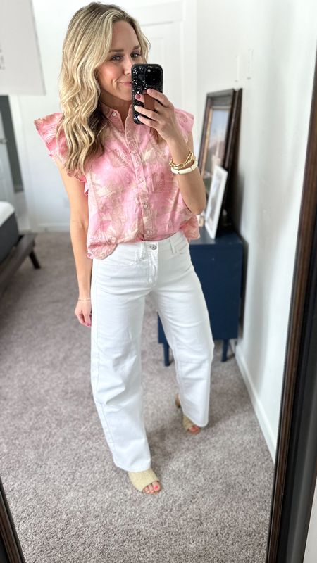 The cutest blouse and white wide leg jeans for the perfect graduation guest outfit!

summer style / old navy / Gap 

#LTKstyletip #LTKunder100 #LTKfit