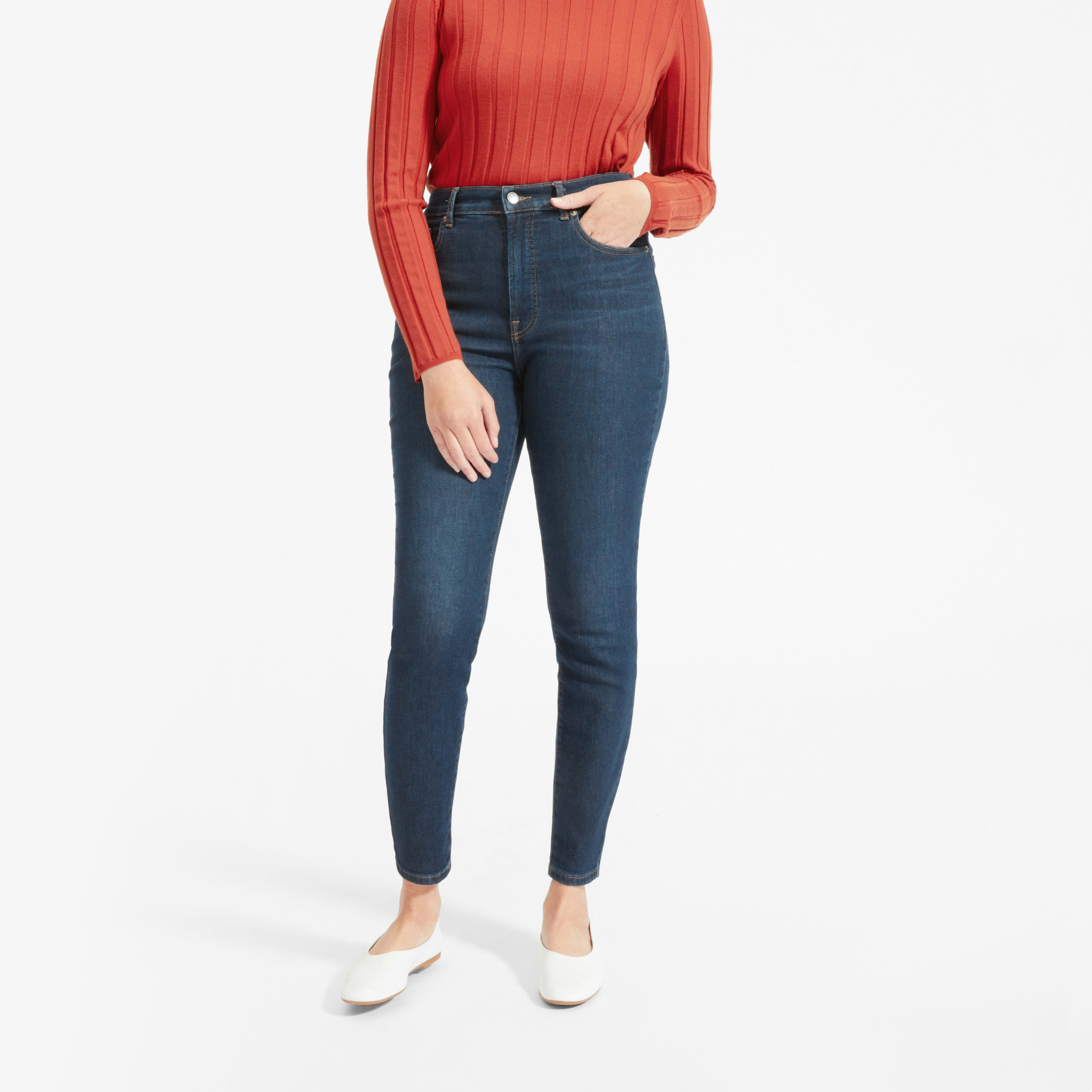 Women's Authentic Stretch High-Rise Skinny by Everlane in Dark Blue Wash, Size 24 | Everlane