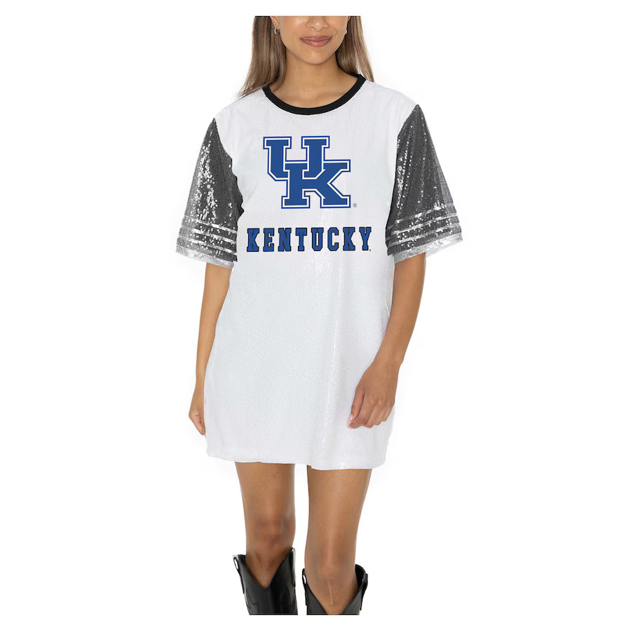 Kentucky Wildcats Gameday Couture Women's Full Sequin Jersey Dress - White | Fanatics
