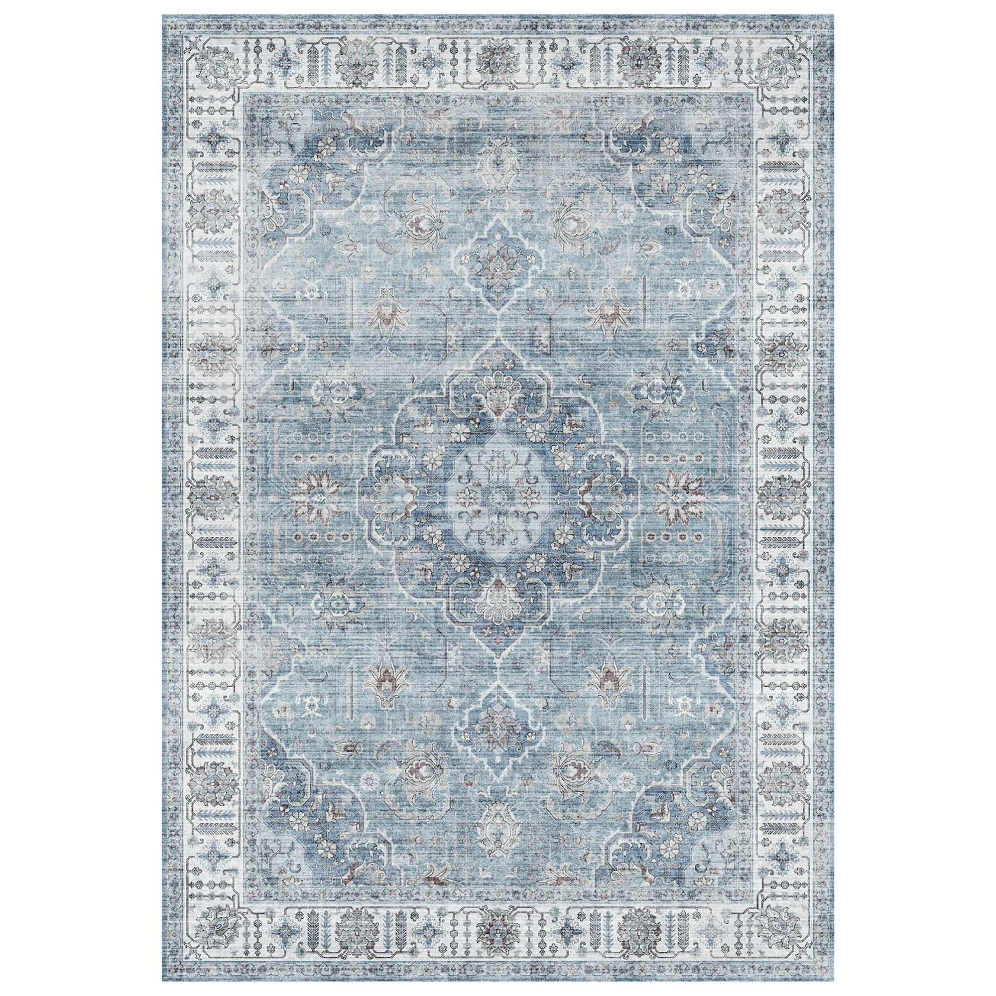 SIXHOME 5'x7' Area Rugs for Living Room Washable Rug Vintage Floral Medallion Rugs for Living Roo... | Walmart (US)