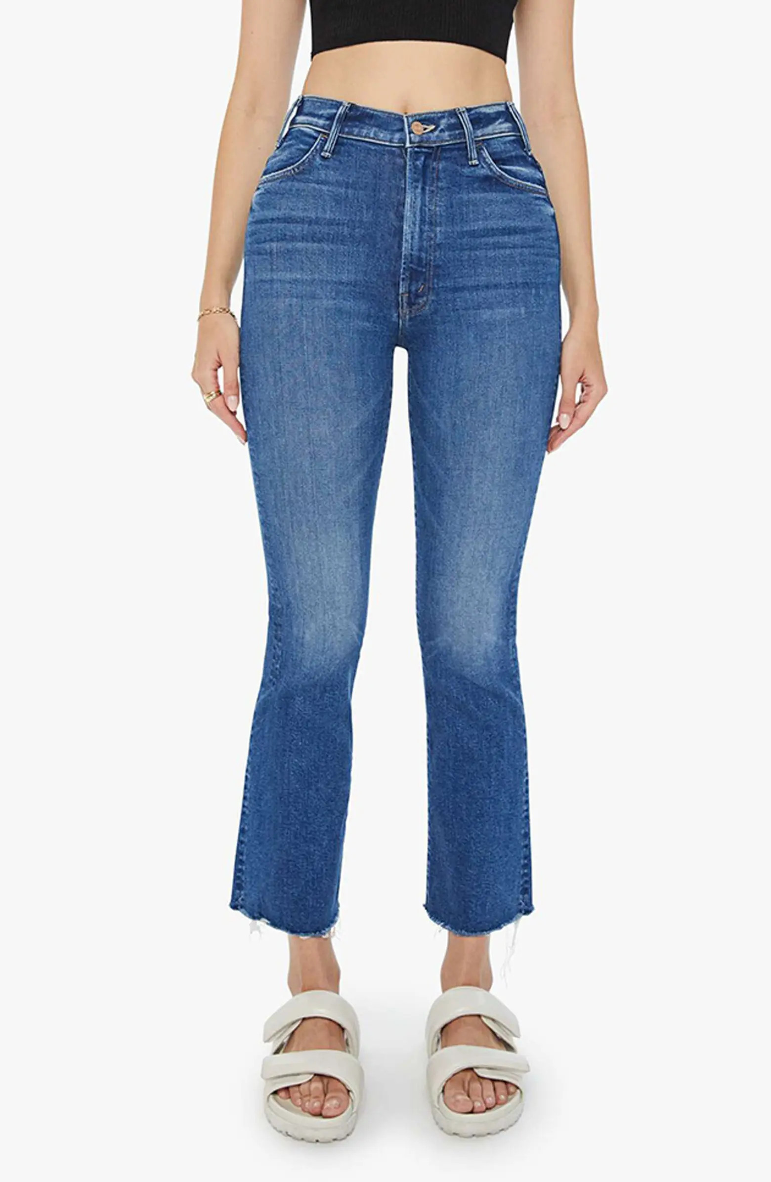 The Hustler Frayed Ankle Jeans | Nordstrom