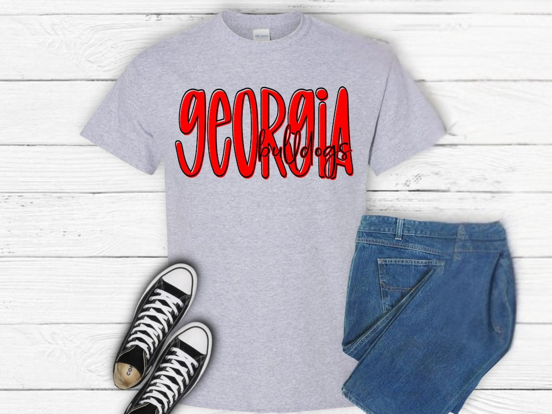 Georgia Bulldogs T-shirt - Etsy | Etsy (US)