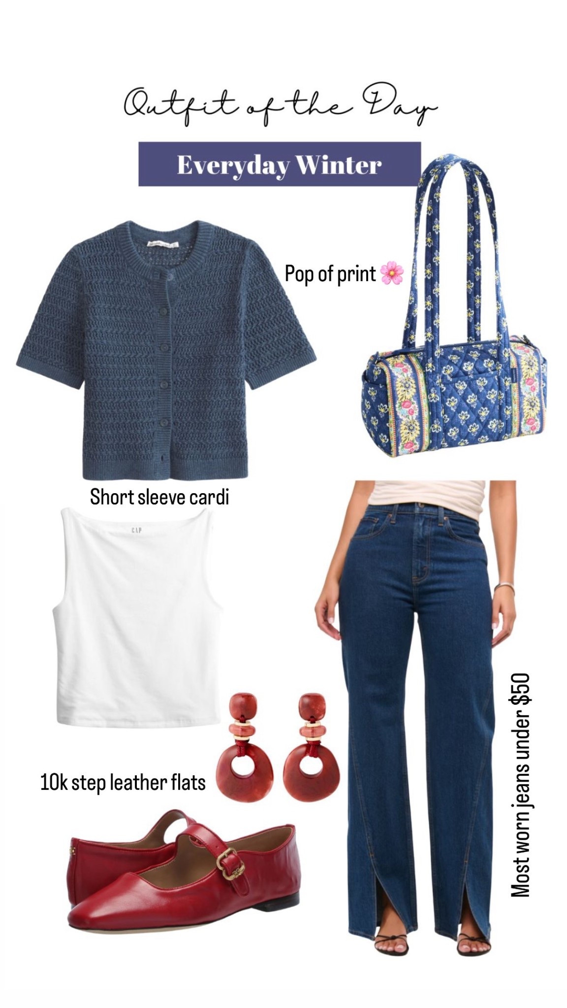 Winter casual outfit with a pop of color 
Xs short sleeve cardi 
$49 denim 25 short 


#LTKPetite #LTKSaleAlert #LTKootd