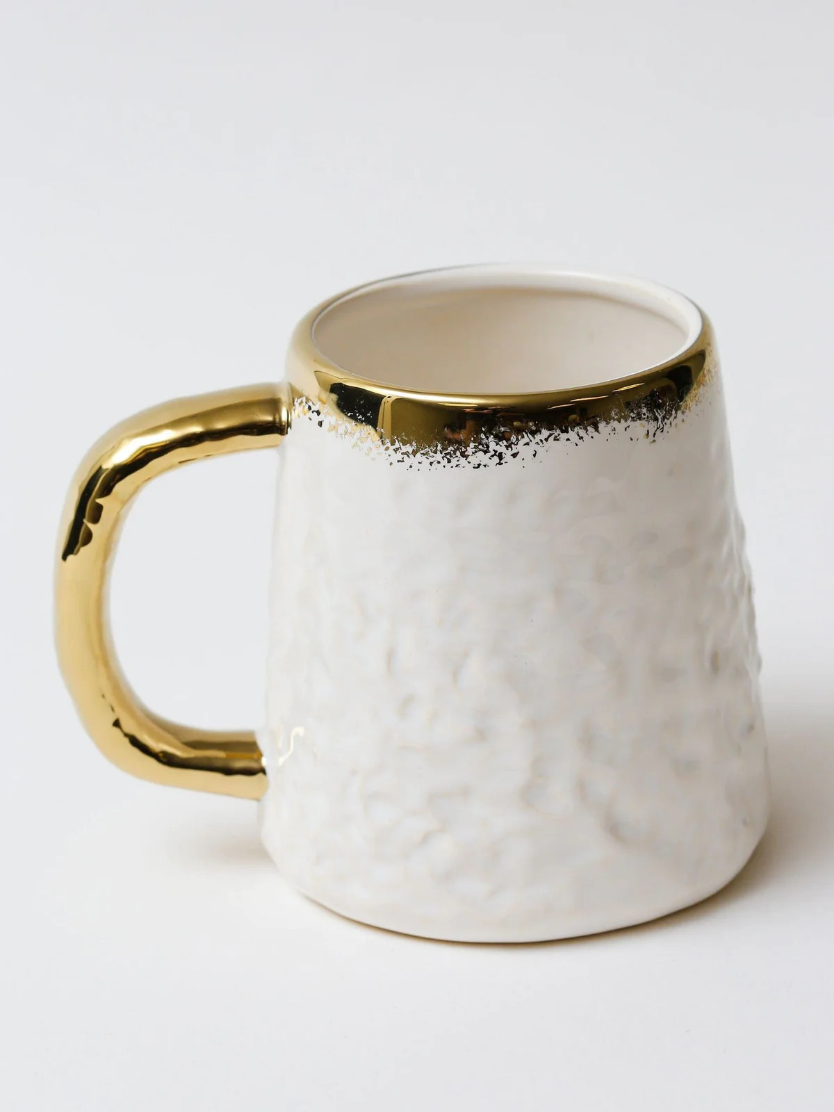 Oversized White and Gold Ombre Coffee Mug | Inspire Me! Home Decor
