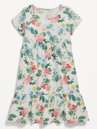 Short-Sleeve Printed Swing Dress for Girls | Old Navy (US)