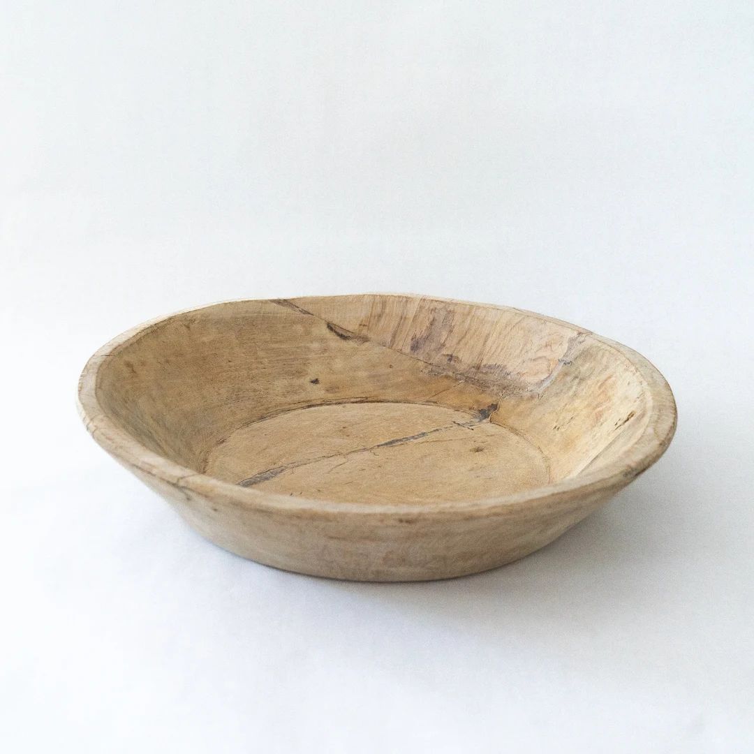 Antique Wooden Bowl, Large Wood Dough Bowl for Decoration or Storage - Etsy | Etsy (US)