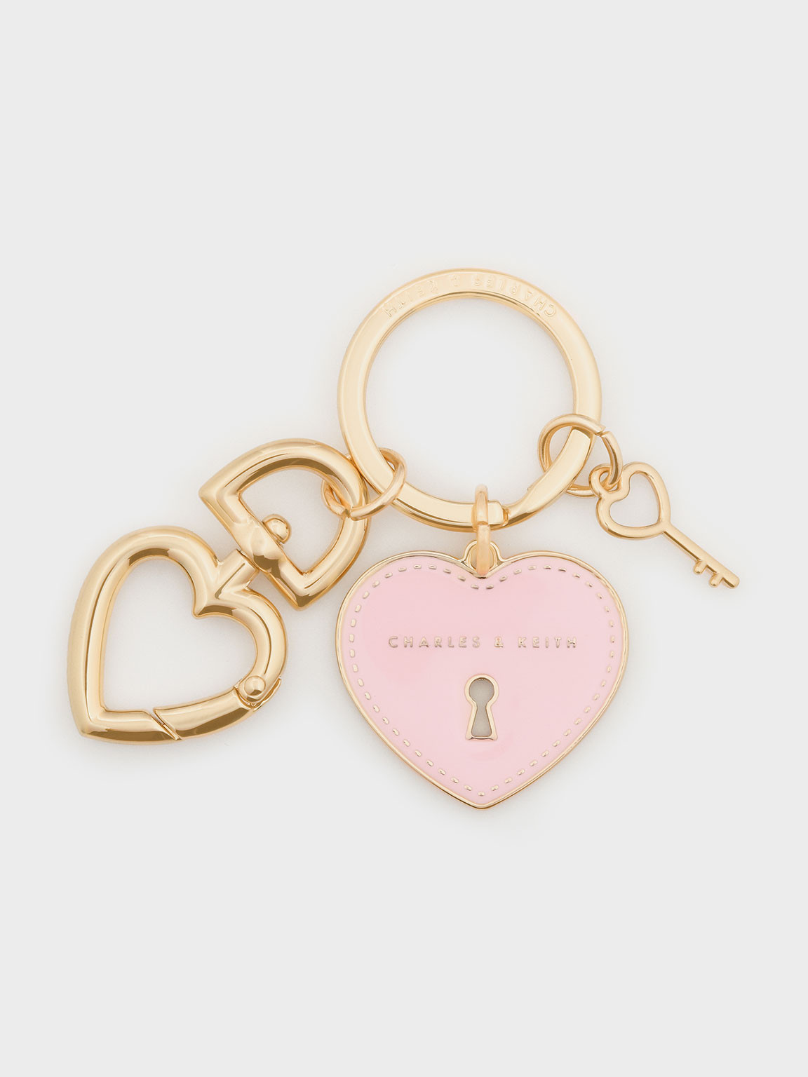 Heart Lock Keychain
 - Pink | Charles & Keith US
