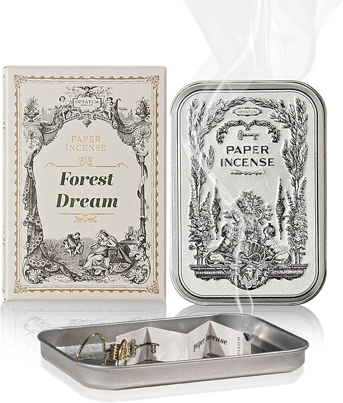 Paper Incense - 48pcs with Vintage Tin Case, Housewarming Gift for New Home Scented, Quick Usage ... | Amazon (US)