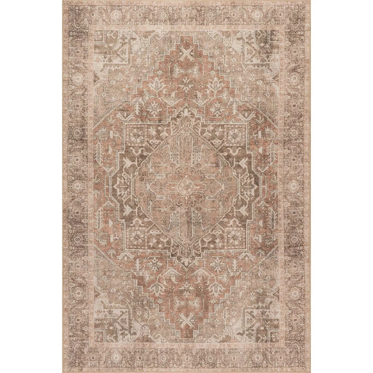 Nuloom Hillstone Collection Mariposa Traditional Vintage Medallion Area Rug | Target