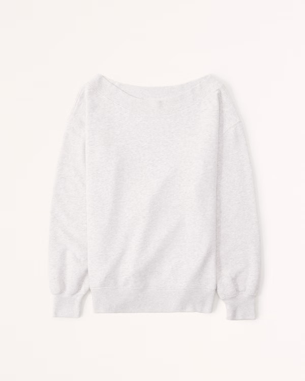Women's Off-The-Shoulder Tunic Crew Sweatshirt | Women's New Arrivals | Abercrombie.com | Abercrombie & Fitch (US)