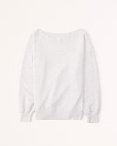 Women's Off-The-Shoulder Tunic Crew Sweatshirt | Women's Tops | Abercrombie.com | Abercrombie & Fitch (US)